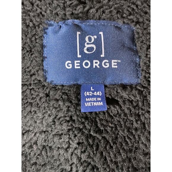 George Shirt Jacket Size Large 42-44 Buffalo Red Plaid Lined New With Tag - Picture 8 of 11